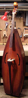 Cannotto upright bass ready to leave the shop